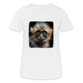 Gibbons realistic Gibbon - Women's Breathable T-Shirt - white - Front - AI Model Female 172 dark (172cm)
