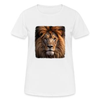 Lions realistic lion - Women's Breathable T-Shirt - white - Front - AI Model Female 172 dark (172cm)