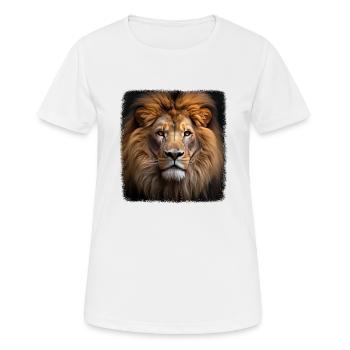 Lions realistic lion - Women's Breathable T-Shirt - white - Front - AI Model Female 172 dark (172cm)