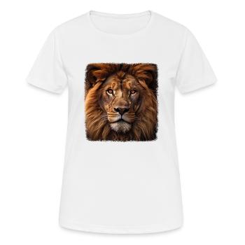 Lions realistic lion - Women's Breathable T-Shirt - white - Front - AI Model Female 172 dark (172cm)