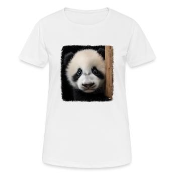 Panda's realistic panda - Women's Breathable T-Shirt - white - Front - AI Model Female 172 dark (172cm)