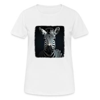 Zebras realistic Zebra - Women's Breathable T-Shirt - white - Front - AI Model Female 172 dark (172cm)