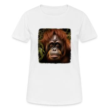 Orangs-outans réalistes Orangs-outans - T-shirt respirant Femme - blanc - Devant - AI Model Female 172 dark (172cm)
