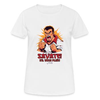 Französische Kampfkunst Savate - Frauen T-Shirt atmungsaktiv - Weiß - Vorne - AI Model Female 172 dark (172cm)