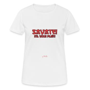 Französische Kampfkunst Savate - Frauen T-Shirt atmungsaktiv - Weiß - Vorne - AI Model Female 172 dark (172cm)
