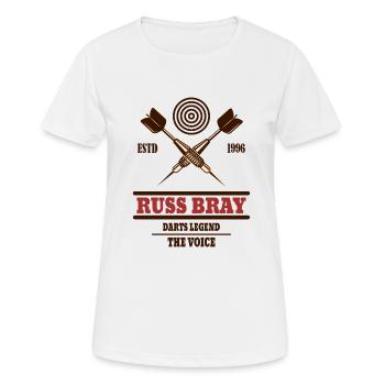 Russ Bray Fléchettes Légende La Voix - T-shirt respirant Femme - blanc - Devant - AI Model Female 172 dark (172cm)