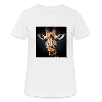 Giraffes realistic Giraffe - Women's Breathable T-Shirt - white - Front - AI Model Female 172 dark (172cm)
