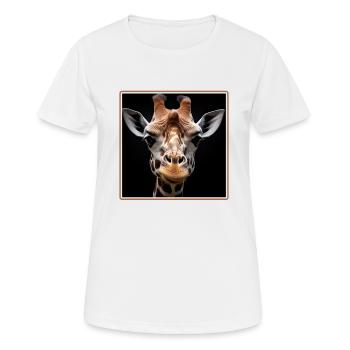 Giraffes realistic Giraffe - Women's Breathable T-Shirt - white - Front - AI Model Female 172 dark (172cm)