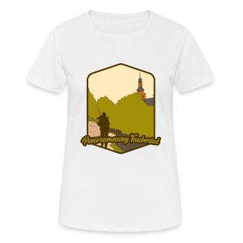 Sentier panoramique de la vallée de Tauber - T-shirt respirant Femme - blanc - Devant - AI Model Female 172 dark (172cm)