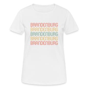 Brandenburger Brandenburgerin Brandenburg - Frauen T-Shirt atmungsaktiv - Weiß - Vorne - AI Model Female 172 dark (172cm)