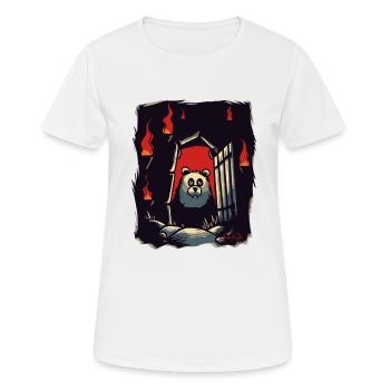 Des journées ennuyeuses dans le donjon : Panda s’ennuie - T-shirt respirant Femme - blanc - Devant - AI Model Female 172 dark (172cm)