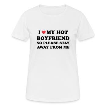 Liebevolles Herzbeben - Frauen T-Shirt atmungsaktiv - Weiß - Vorne - AI Model Female 172 dark (172cm)