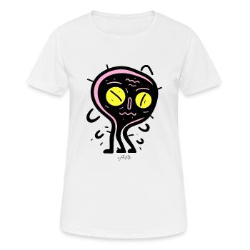 Cartoon Pop-Kreatur: Ich mag das nicht, weg damit - Frauen T-Shirt atmungsaktiv - Weiß - Vorne - AI Model Female 172 dark (172cm)