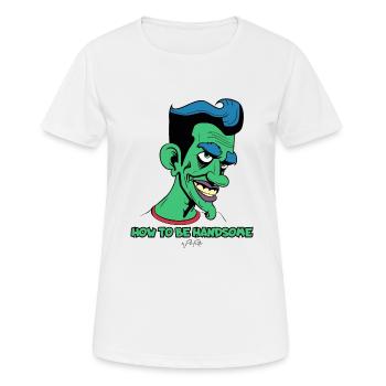 Comment bien paraître : homme de dessin animé attrayant - T-shirt respirant Femme - blanc - Devant - AI Model Female 172 dark (172cm)