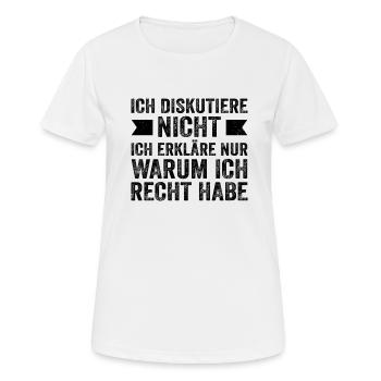 Klarheit in Worte - Frauen T-Shirt atmungsaktiv - Weiß - Vorne - AI Model Female 172 dark (172cm)