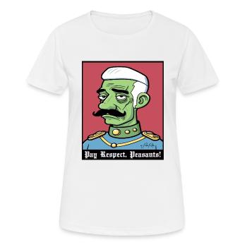 Respectez, paysans, le noble - T-shirt respirant Femme - blanc - Devant - AI Model Female 172 dark (172cm)
