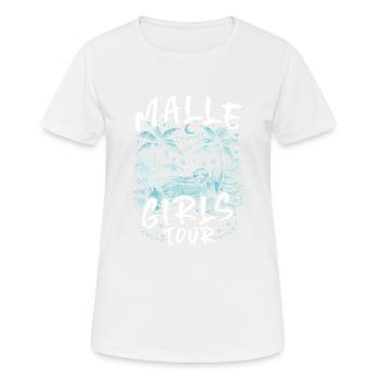 Visite des filles de Malle - T-shirt respirant Femme - blanc - Devant - AI Model Female 172 dark (172cm)
