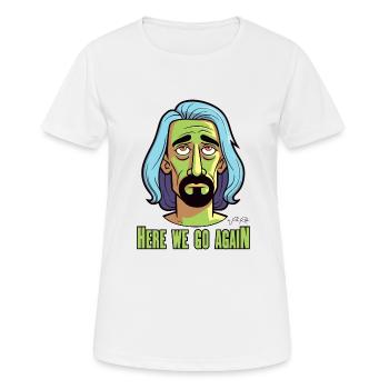Lassés de tout, c’est reparti - T-shirt respirant Femme - blanc - Devant - AI Model Female 172 dark (172cm)