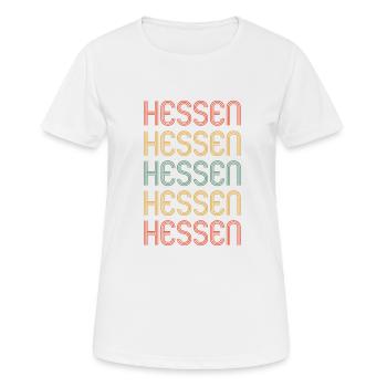 Hesse Hessin Hessen - Frauen T-Shirt atmungsaktiv - Weiß - Vorne - AI Model Female 172 dark (172cm)