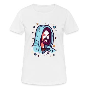 Christ, cher Seigneur, Jésus, Sauveur - T-shirt respirant Femme - blanc - Devant - AI Model Female 172 dark (172cm)