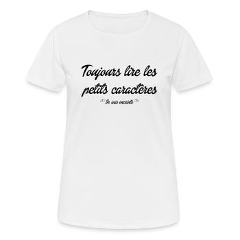 Annonce grossesse humoristique femme enceinte mère - T-shirt respirant Femme - blanc - Devant - AI Model Female 172 dark (172cm)