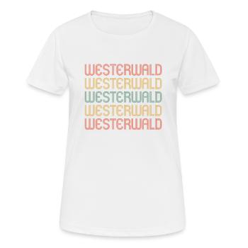 Westerwald - Frauen T-Shirt atmungsaktiv - Weiß - Vorne - AI Model Female 172 dark (172cm)