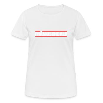Fränkische Alb - Frauen T-Shirt atmungsaktiv - Weiß - Vorne - AI Model Female 172 dark (172cm)