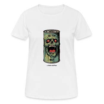 Viande pourrie : Boîte de viande de zombie - T-shirt respirant Femme - blanc - Devant - AI Model Female 172 dark (172cm)