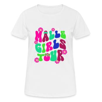 Malle Girls Tour - Frauen T-Shirt atmungsaktiv - Weiß - Vorne - AI Model Female 172 dark (172cm)