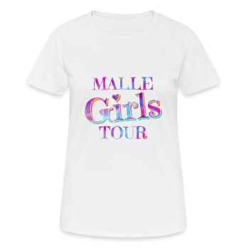 Malle Girls Tour - Frauen T-Shirt atmungsaktiv - Weiß - Vorne - AI Model Female 172 dark (172cm)