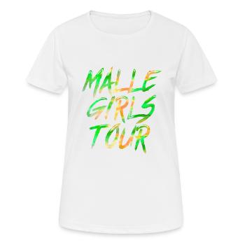 Malle Girls Tour - Frauen T-Shirt atmungsaktiv - Weiß - Vorne - AI Model Female 172 dark (172cm)