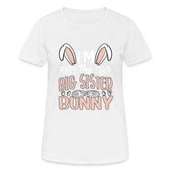 Je suis la grande sœur lapin - T-shirt respirant Femme - blanc - Devant - AI Model Female 172 dark (172cm)