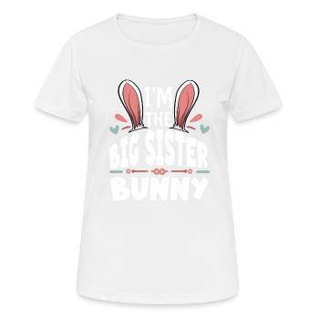 Je suis la grande sœur lapin - T-shirt respirant Femme - blanc - Devant - AI Model Female 172 dark (172cm)