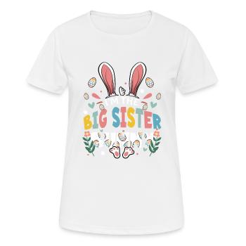 I'm The Big Sister Bunny - Frauen T-Shirt atmungsaktiv - Weiß - Vorne - AI Model Female 172 dark (172cm)