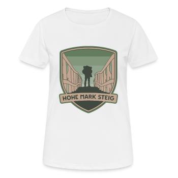 Hohe Mark Steig - Frauen T-Shirt atmungsaktiv - Weiß - Vorne - AI Model Female 172 dark (172cm)
