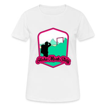 Hohe Mark Steig - Frauen T-Shirt atmungsaktiv - Weiß - Vorne - AI Model Female 172 dark (172cm)