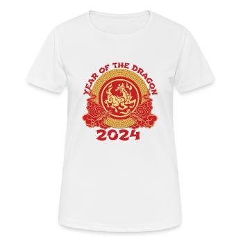 Chinese New Year Year Of The Dragon 2024 - Women's Breathable T-Shirt - white - Front - AI Model Female 172 dark (172cm)