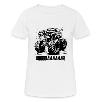 Super Monster Truck - Frauen T-Shirt atmungsaktiv - Weiß - Vorne - AI Model Female 172 dark (172cm)