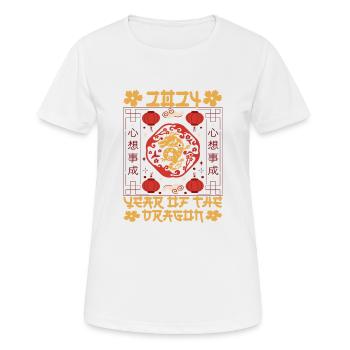 Chinese New Year Year Of The Dragon 2024 - Women's Breathable T-Shirt - white - Front - AI Model Female 172 dark (172cm)