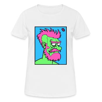 Homme De Dessin Animé Masculin - T-shirt respirant Femme - blanc - Devant - AI Model Female 172 dark (172cm)
