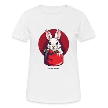Häschen in der Dose - Frauen T-Shirt atmungsaktiv - Weiß - Vorne - AI Model Female 172 dark (172cm)