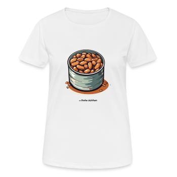 Eine Dose Bohnen - Frauen T-Shirt atmungsaktiv - Weiß - Vorne - AI Model Female 172 dark (172cm)
