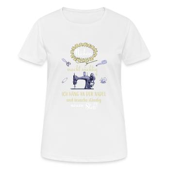 Nähen macht süchtig Schneider Näherin Schneiderin - Frauen T-Shirt atmungsaktiv - Weiß - Vorne - AI Model Female 172 dark (172cm)
