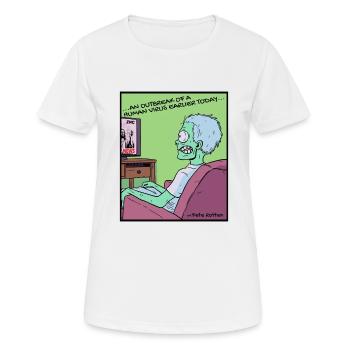 Mauvais dans les nouvelles zombies, les gens - T-shirt respirant Femme - blanc - Devant - AI Model Female 172 dark (172cm)