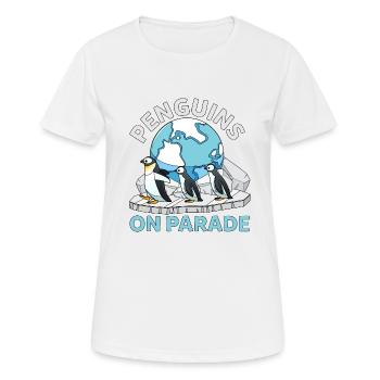 Lustige Antarktis Pinguine Auf Parade Wildlife - Frauen T-Shirt atmungsaktiv - Weiß - Vorne - AI Model Female 172 dark (172cm)