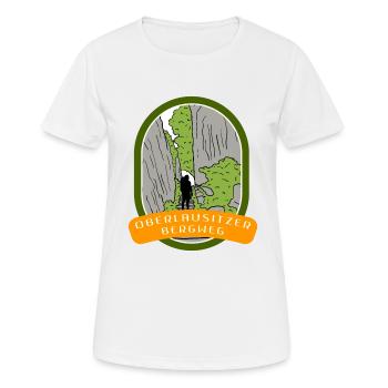 Upper Lusatian Mountain Trail - Women's Breathable T-Shirt - white - Front - AI Model Female 172 dark (172cm)