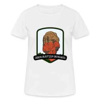 Upper Lusatian Mountain Trail - Women's Breathable T-Shirt - white - Front - AI Model Female 172 dark (172cm)