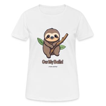 Niedlicher Faultier mit Aua - Frauen T-Shirt atmungsaktiv - Weiß - Vorne - AI Model Female 172 dark (172cm)