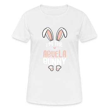 I'm The Abuela Bunny - Frauen T-Shirt atmungsaktiv - Weiß - Vorne - AI Model Female 172 dark (172cm)