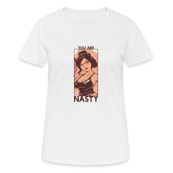 Du bist gemein, Anime-Frau - Frauen T-Shirt atmungsaktiv - Weiß - Vorne - AI Model Female 172 dark (172cm)